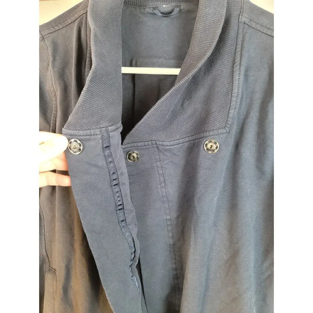 Lululemon Belle Wrap Asymmetrical Sweatshirt in Navy Blue, sz 2